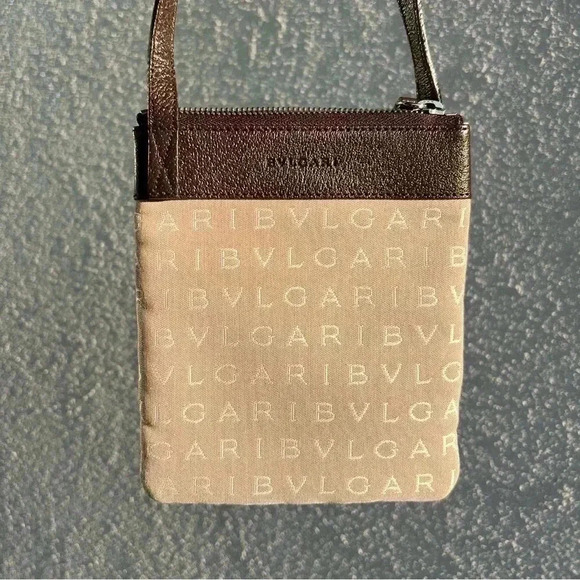 Bulgari Crossbody Bag Canvas Leather - Picture 3 of 6